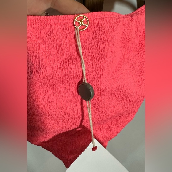 NWT Vix Firenze Beads Bikini Bottom Full Coverage 24k Gold Plated Neon Large - Picture 6 of 10